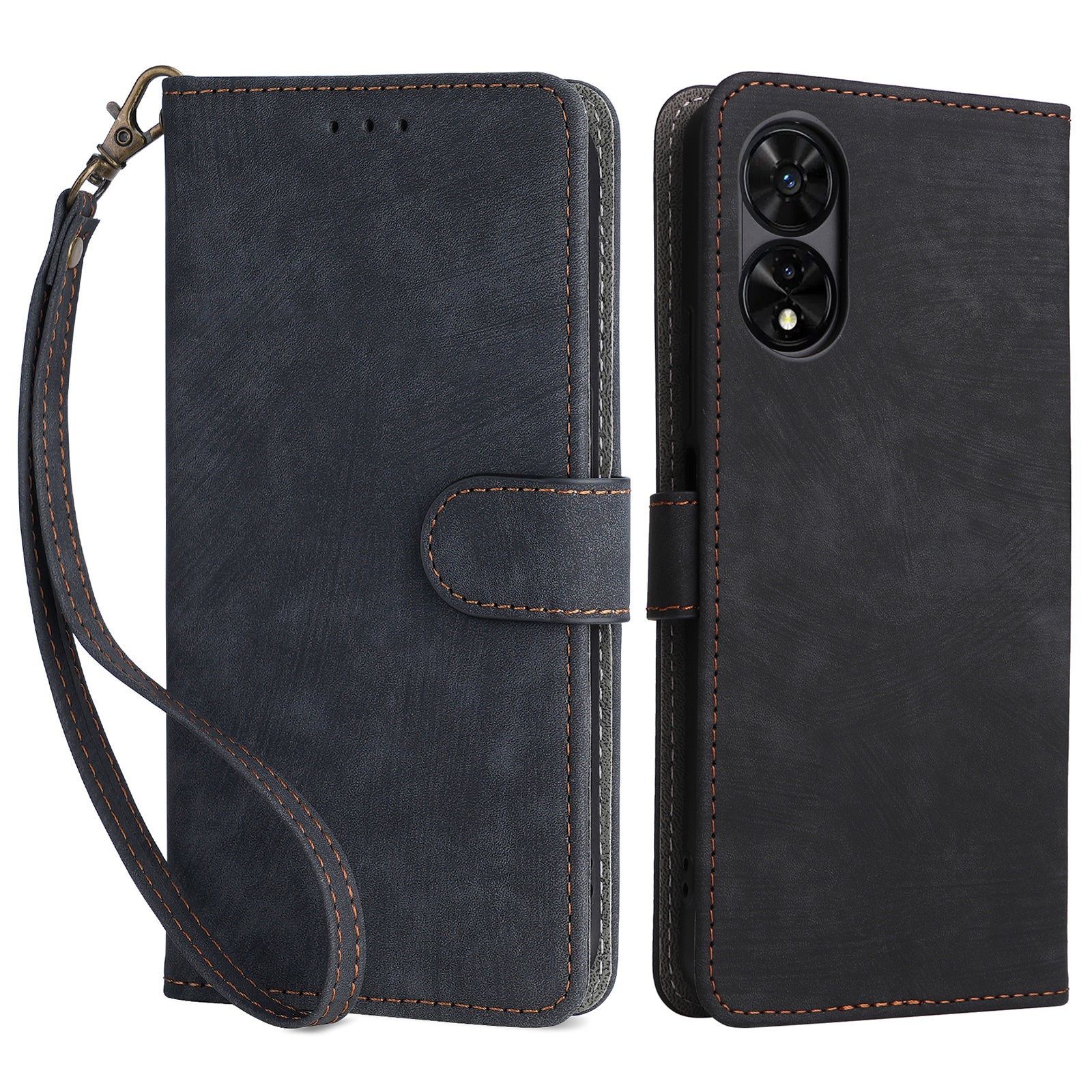 For TCL 505 T509K / T5094 Leather Case with Strap RFID Blocking Wallet Phone Cover For TCL 505 T509K / T5094 Leather Case with Strap RFID Blocking Wallet Phone Cover